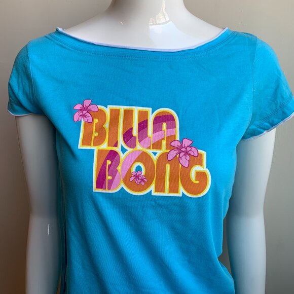 Billabong surf blue logo boat neck t-shirt - Picture 3 of 5